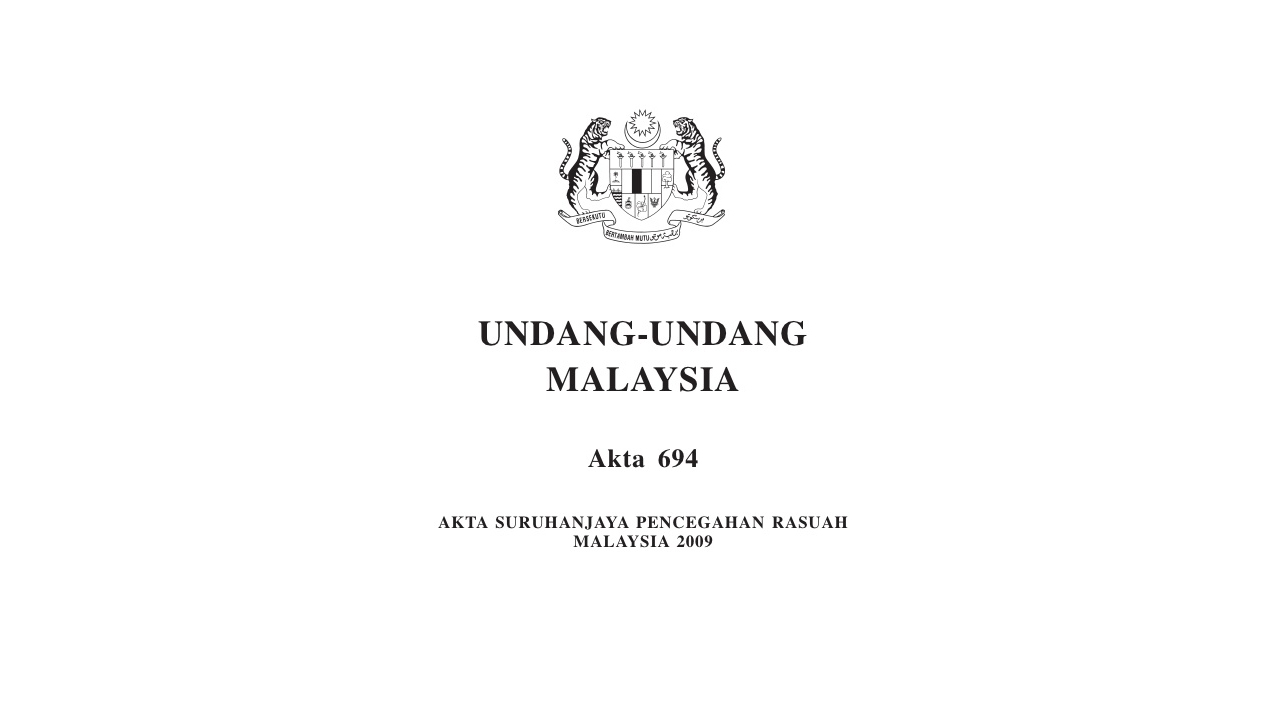 Undang-Undang Malaysia Akta 694 Akta SPRM (2009)